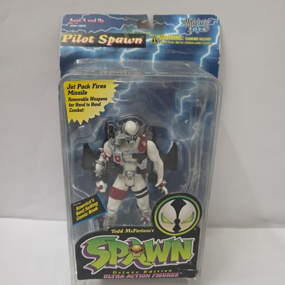 Vintage McFarlane Toys Deluxe Edition White Pilot Spawn Ultra-Action Figure 1995 - Picture 3 of 4
